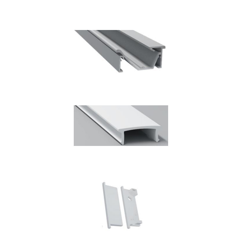 Recessed LED Strip Light Diffuser With 11.5mm Inner Width Recessed LED Strip Light Diffuser With 11.5mm Inner Width